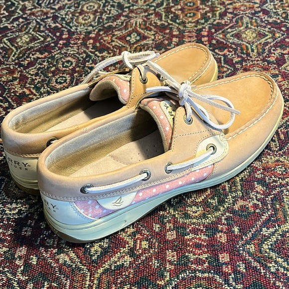 Sperry Top-Sider Tan Leather Memory Foam Cushioned Boat Shoes Loafers size 8.5 - Picture 4 of 15